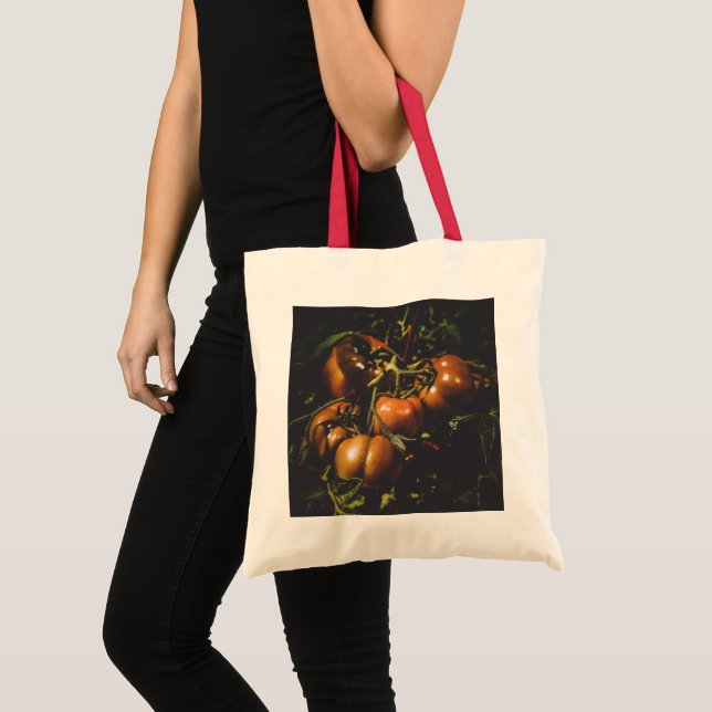 Tote Bag Moody Tomato Rustic Farm Market Dark Botanical (Devant (produit))