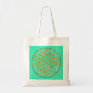 Tote Bag Moola Mantra / Blume Des Lebens / Mint BG