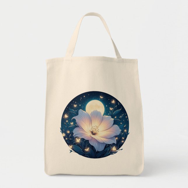 Tote Bag Moon Flower Design (Devant)