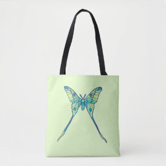 Tote Bag Moon Moth Magic - Papillon Lover Art