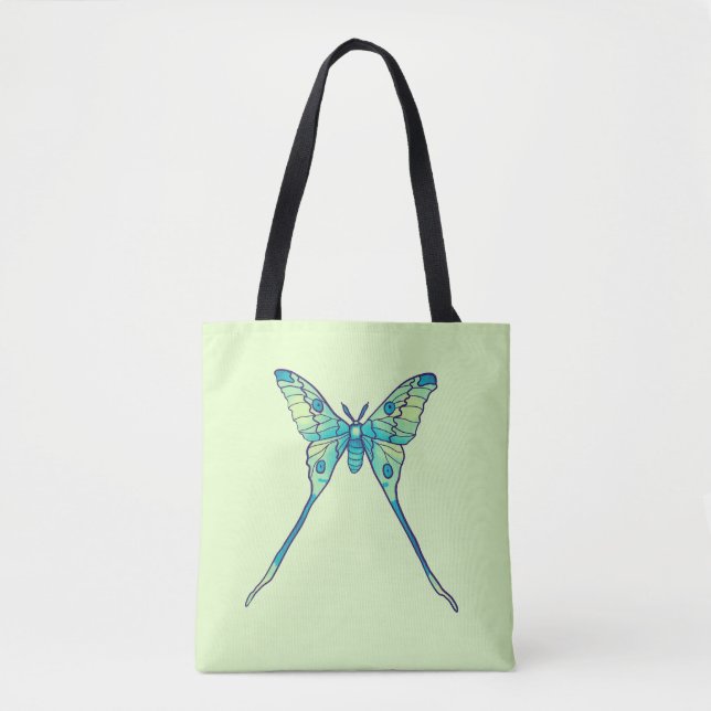 Tote Bag Moon Moth Magic - Papillon Lover Art (Devant)