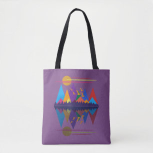 Tote Bag Moon Over The Mountains #9