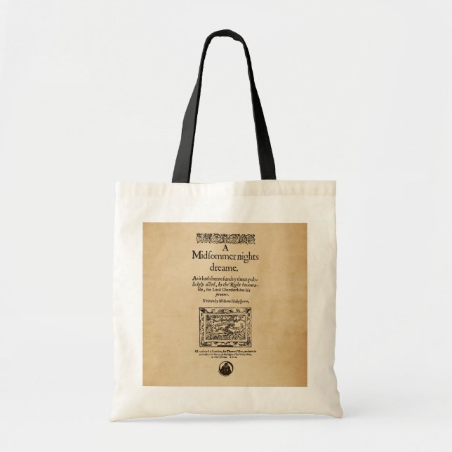 Tote Bag Morceau avant à l'nuits d'été Quarto rêveur (Devant)