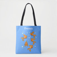 Morceau de poisson rouge orange mignon sur dessin 
