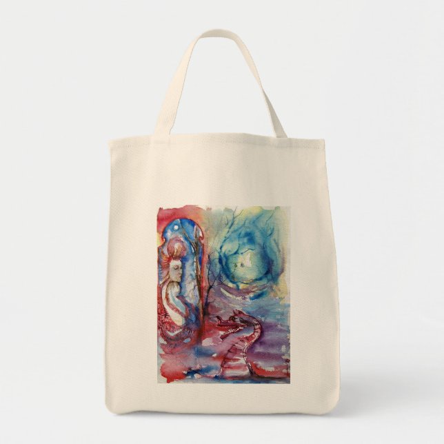 Tote Bag MORGANA ET DRAGON DU LAC Arthurien Légendes (Devant)