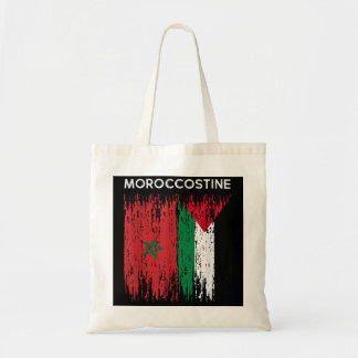 Tote Bag Moroccan and Palestinian flag Morocco and palestin