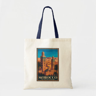 Tote Bag  Morocco Desert Illustration Travel Art Vintage
