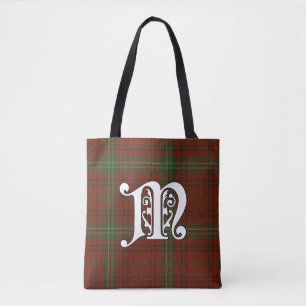 Tote Bag Morrison Clan Tartan Monogramme
