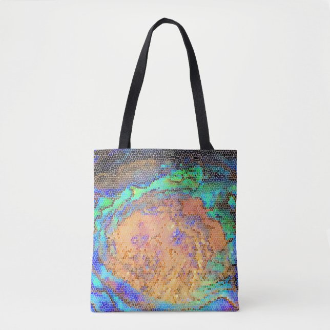 Tote Bag Mosaic poli Abalone Shell Motif Abstrait (Devant)