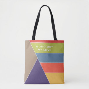 Tote Bag MOSAIC rayures triangles couleur I + vos idées