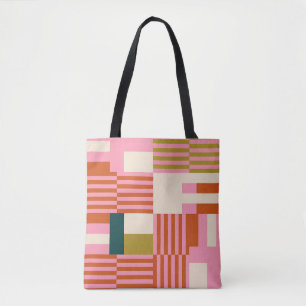 Tote Bag Mosaïque Abstraite géométrique rétro