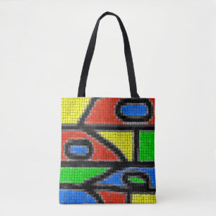 Tote Bag Mosaïque artisanale, art moderne.