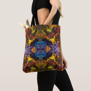 Tote Bag Mosaïque bleu jaune rouge vert