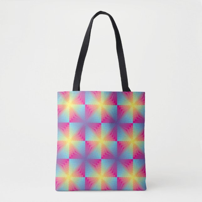 Tote Bag Mosaïque carrée abstraite de vecteur (Devant)