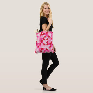 Tote Bag Mosaïque de Chevrons en fleurs