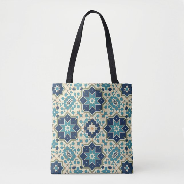 Tote Bag Mosaïque de Marrakech - Carrelage marocain (Devant)