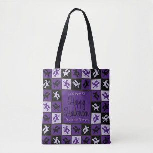 Tote Bag Mosaïque de sorcière d'Halloween