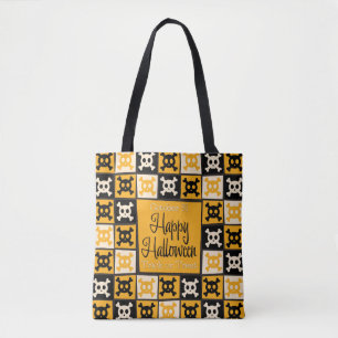 Tote Bag Mosaïque du crâne d'Halloween