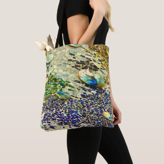 Tote Bag Mosaïque espagnole verte bleue