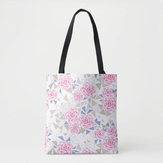 Tote Bag Mosaïque, fleurs (Devant)