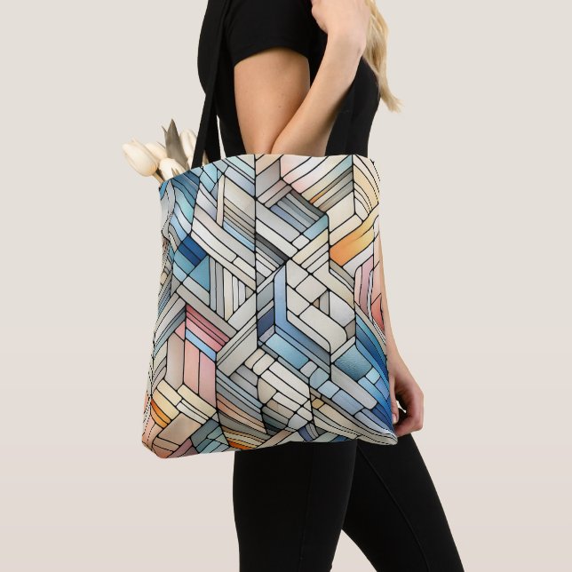 Tote Bag Mosaïque géométrique (De près)