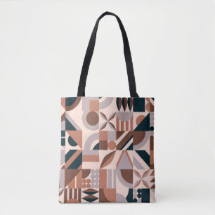 Tote Bag Mosaïque géométrique colorée, fond abstrait.