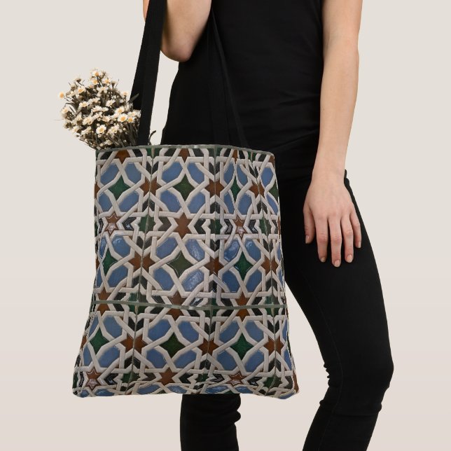 Tote Bag Mosaïque méditerranéenne  (De près)