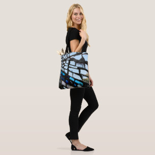 Tote Bag Mosaïque Miroir Bleu 
