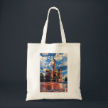 Tote Bag Moscou Russie Travel Art Vintage<br><div class="desc">Moskova design de voyage vectoriel rétro. Moscou,  sur la Moskva,  dans l’ouest de la Russie,  est la capitale cosmopolite du pays.</div>