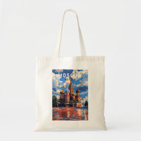 Moscou Russie Travel Art Vintage