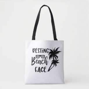 Tote Bag Mot de repos fourre-tout de visage de plage