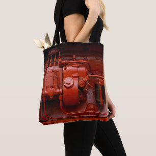 Tote Bag Moteur rouge de tracteur