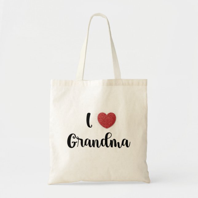 Tote Bag Mother's Day I Love Grandmom Heart Explosion Gift  (Devant)