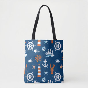 Tote Bag Motif 1 de thème de mer