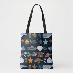 Tote Bag Motif 1 d'habitants d'océan