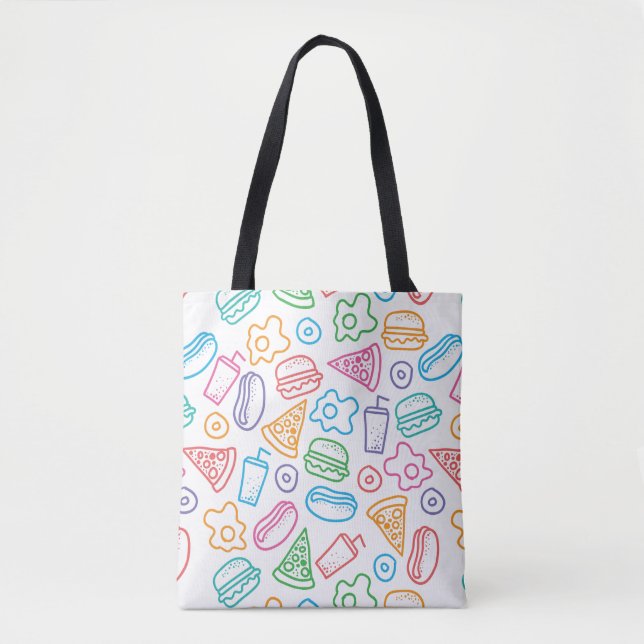 Tote Bag Motif 2 d'aliments de préparation rapide (Devant)