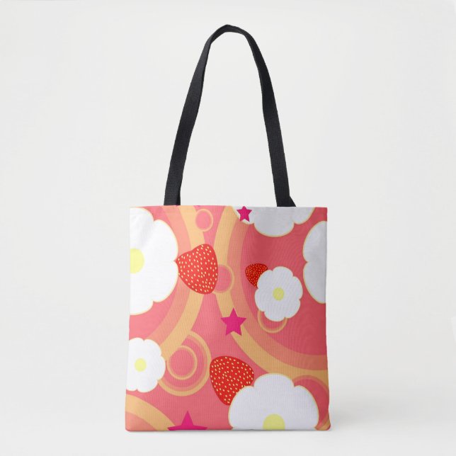 Tote Bag Motif 2 de fraise (Devant)