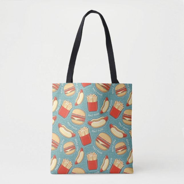 Tote Bag Motif 3 d'aliments de préparation rapide (Devant)