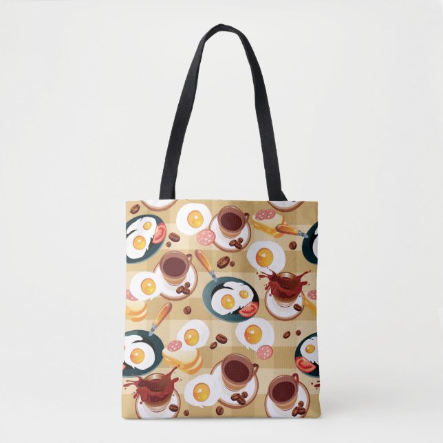 Tote Bag Motif 3 de petit déjeuner (Devant)