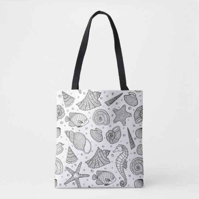 Tote Bag Motif 3 d'habitants d'océan (Devant)