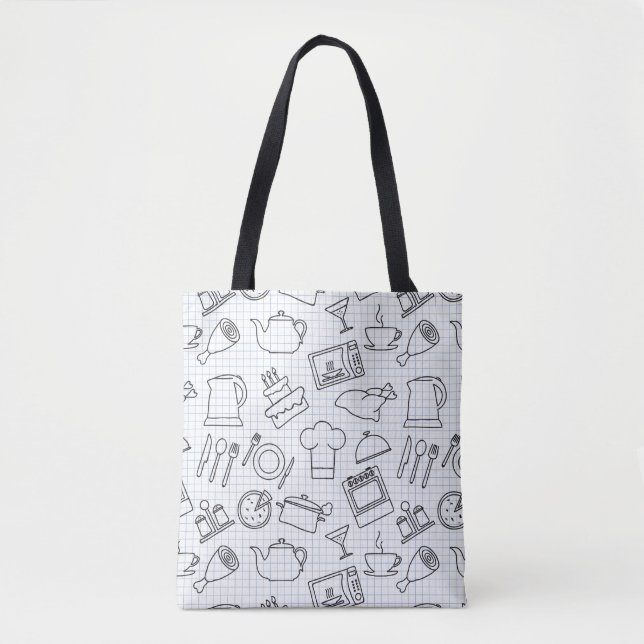 Tote Bag Motif 4 de cuisine (Devant)