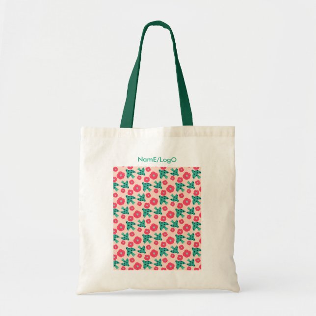 Tote Bag motif_8_camellia et oiseau_2 (Devant)