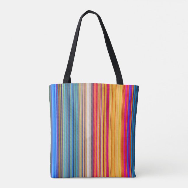 Tote Bag Motif à bandes multiples (Dos)