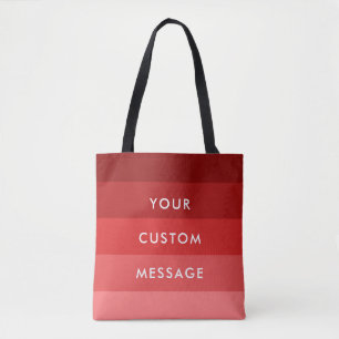 Tote Bag Motif à bandes rouges