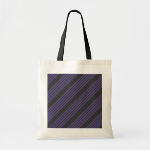 Tote Bag Motif à cinq bandes Ultra violet et charbon de boi