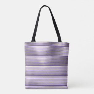Tote Bag Motif à deux tons crème violet