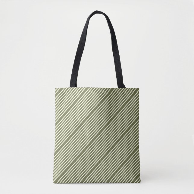 Tote Bag Motif à deux tons mousse crème verte (Devant)