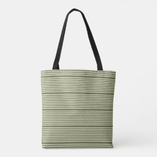Tote Bag Motif à deux tons mousse crème verte