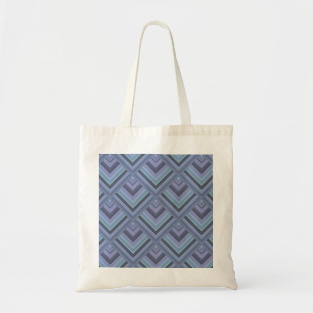 Tote Bag Motif à échelle gris bleu (Devant)