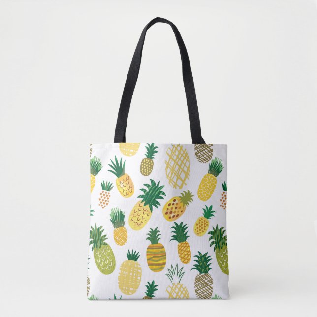 Tote Bag Motif à la mode d'ananas (Devant)